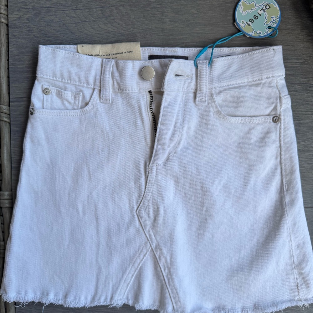 Girls DL1961 white Denim Mini Skirt